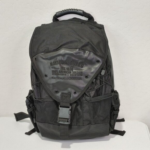 National Guard Black Tactical Backpack Computer Laptop Bag